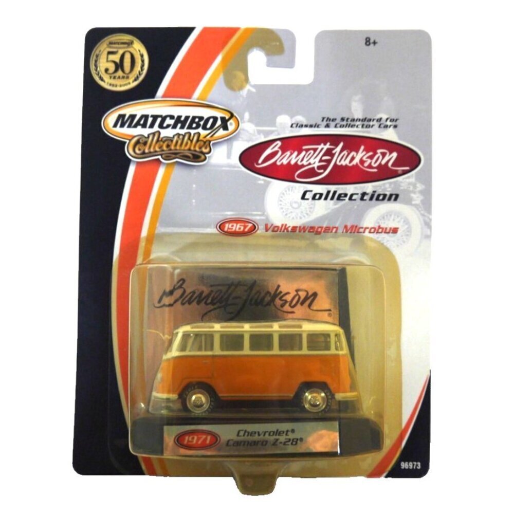 MATCHBOX Barrett Jackson orange 1967 Volkswagen Microbus RARE WITH ERROR, NEW